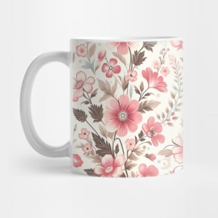 Pink Flowers Mug